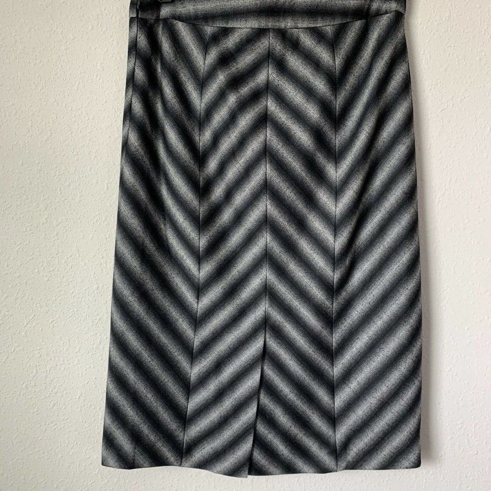 Lamb Chevron Wool Pencil Skirt
